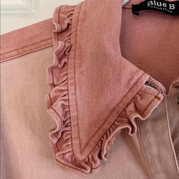 Blue B Pink Ruffled Jean Jacket - Picture 3 of 8